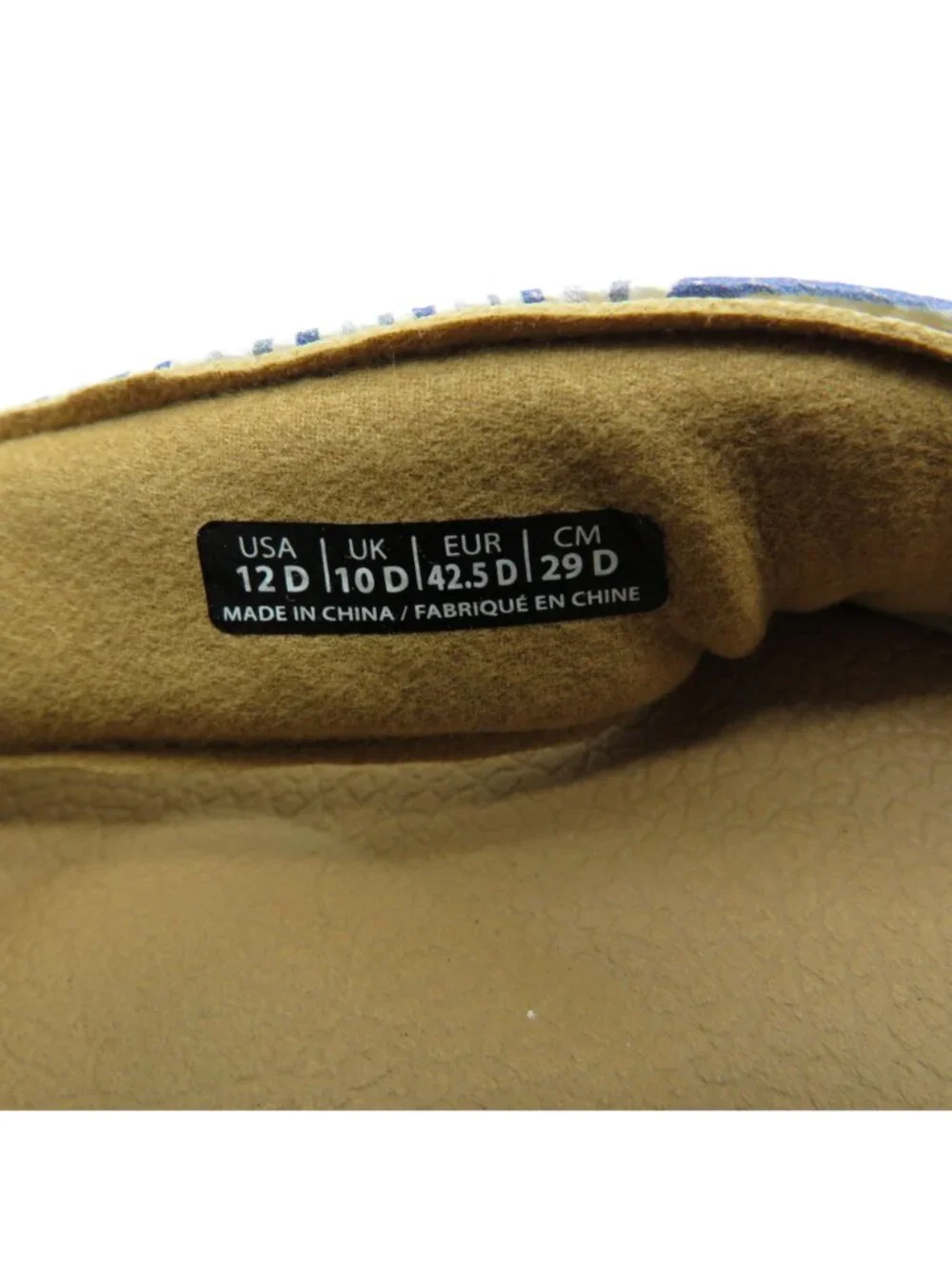 Revitalign Wave Womens Orthotic Flip Flops Cushioned Footbed Tan Blue 12 D NEW